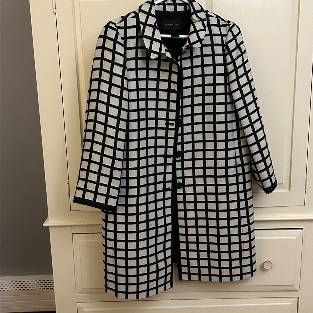 Anne Klein Black and White Checkered Blazer, vintage